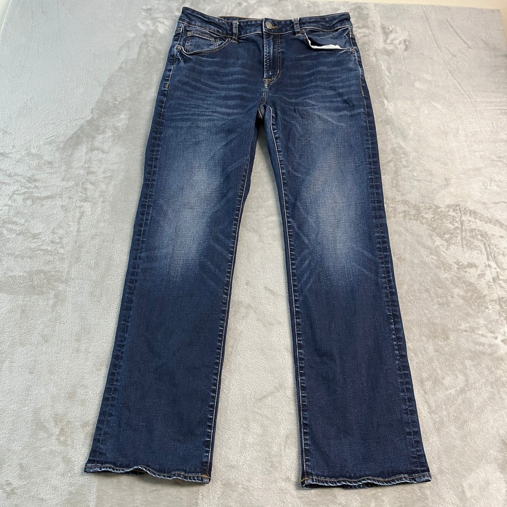 American Eagle Mens Next Level Flex Original Bootcut Jeans Dark Wash 32x32 Blue